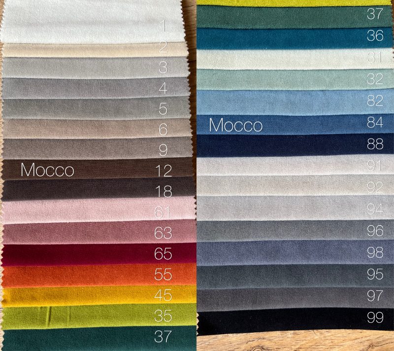 Палітра кольорів велюру Mocco